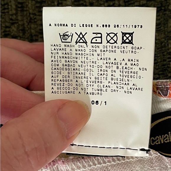 ROBERTO CAVALLI Vintage Orchid Jeweled Sea Life Gored Sexy Denim Skirt U… - Picture 12 of 15